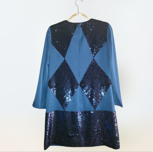 Tory Burch Blue Lantilly Night Out Dress Size 4 - Picture 4 of 12